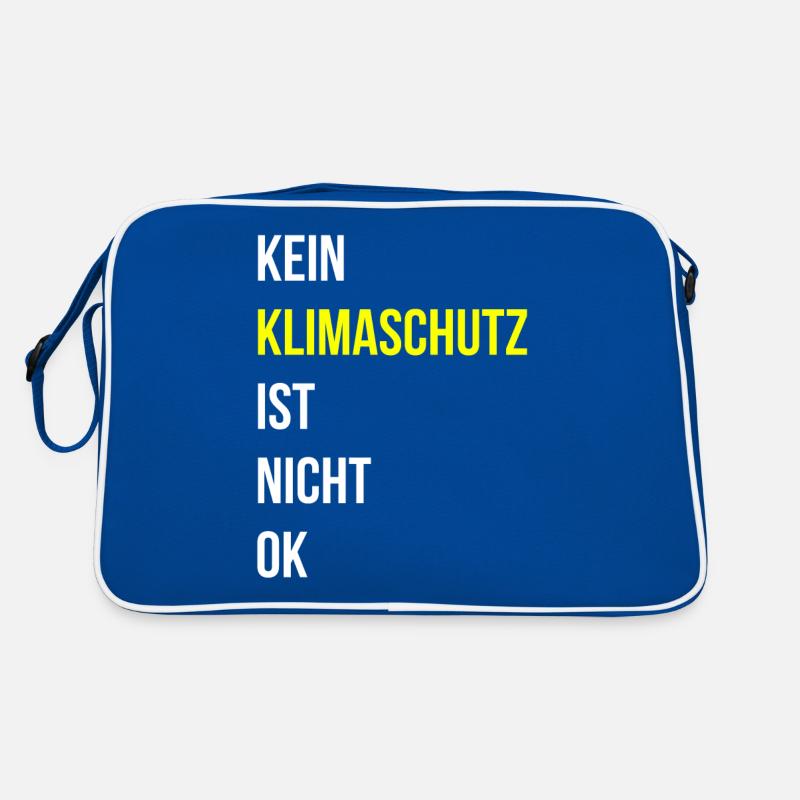 Klima Klimaschutz Spruch Retro Tasche
