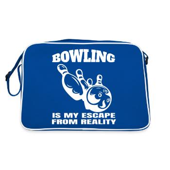 Bowling Club Bowling Skittles Bowler Skittles Club - Retro Bag - blue/white - Back