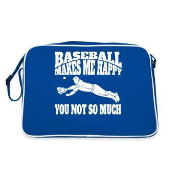 Joueur de baseball Équipe de baseball - Sac Retro - bleu/blanc - Dos