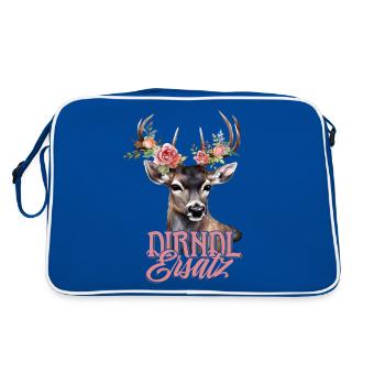 Dirndl Remplacement Cerf Cerf Bois Roses - Sac Retro - bleu/blanc - Dos