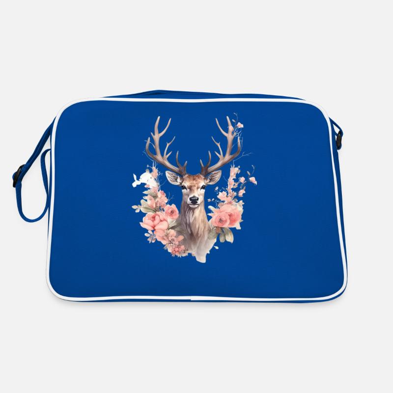 Ersatz Dirndl Hirschgeweih Hirsch Blumen Damen Retro Tasche