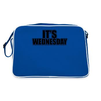 Funny Black Wednesday Weekly Prank Day Cool Jokes - Retro Bag - blue/white - Back