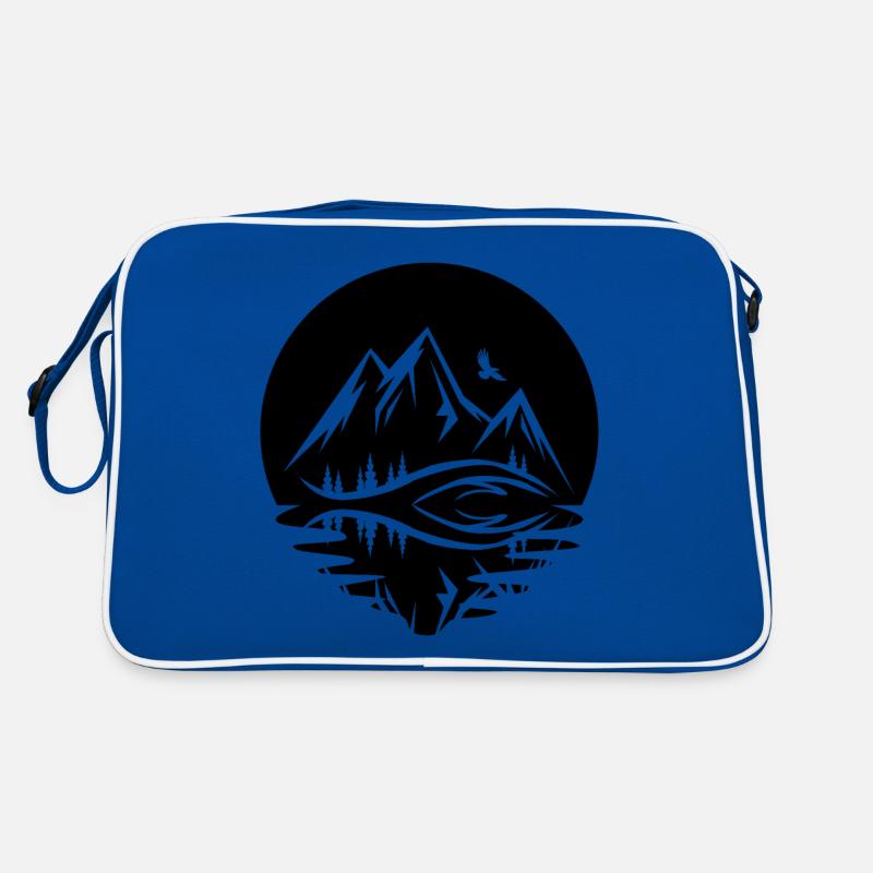 Circle and Reflection - Mountain - Retro Bag