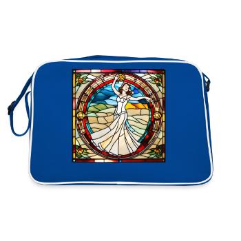Wedding glass - bridal joy - Retro Bag - blue/white - Back