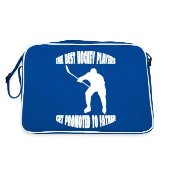 Joueur de hockey sur glace Fan de hockey sur glace Équipe de hockey sur glace - Sac Retro - bleu/blanc - Dos