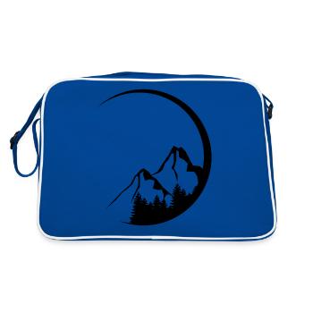 Circle - Mountain - (6) - Retro Bag - blue/white - Back