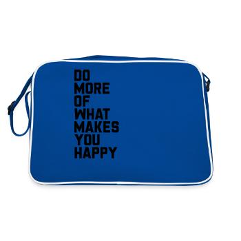 DO MORE OF WHAT MAKES YOU HAPPY. - Retro Bag - blue/white - Back