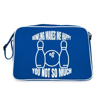 Bowling Club Bowling Bowling Bowler Bowling Club - Sac Retro - bleu/blanc - Dos
