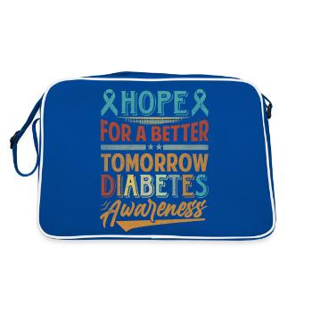 Hope For A Better Tomorrow Diabetes Awareness - Retro Bag - blue/white - Back