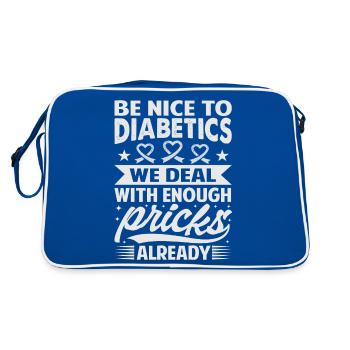 Together against diabetes - Retro Bag - blue/white - Back