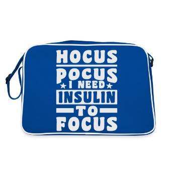 Hocus Pokus I Need Insulin To Focus - Diabetes - Retro Bag - blue/white - Back