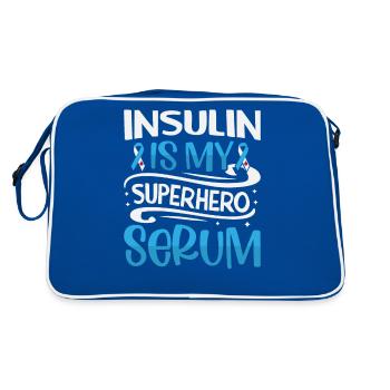 Diabetes Insulin Is My Superhero Serum - Retro Bag - blue/white - Back