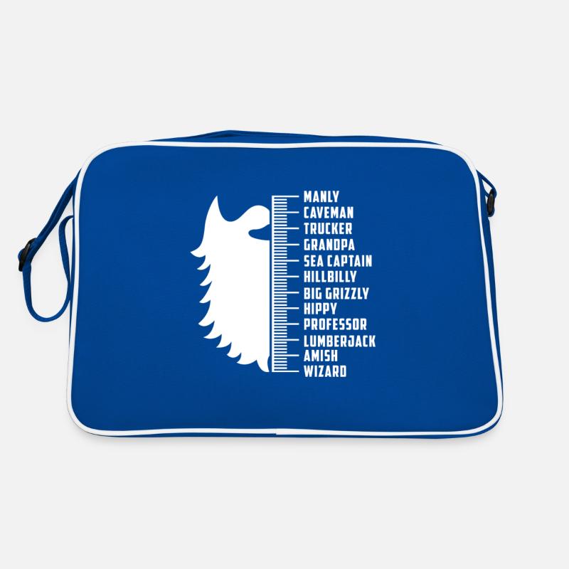 Beard Growth Chart Funny Manly Beardedman Mustache Retro Bag