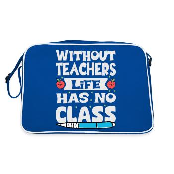 Sans professeur, la vie n’a pas de classe - Sac Retro - bleu/blanc - Dos