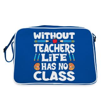 Sans professeur, la vie n’a pas de classe - Sac Retro - bleu/blanc - Dos