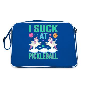 Je suis nul au pickleball - Mauvais joueur avec humour - Sac Retro - bleu/blanc - Dos