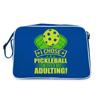 I Chose Pimple Ball Over Adulting - Retro Bag - blue/white - Back