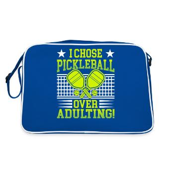 I Chose Pimple Ball Over Adulting - Retro Bag - blue/white - Back