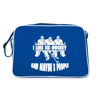 Joueur de hockey sur glace Fan de hockey Équipe de hockey sur glace Hockey sur glace - Sac Retro - bleu/blanc - Dos