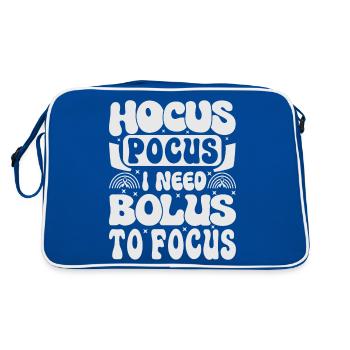 Hocus Pokus I Need Insulin To Focus - Diabetes - Retro Bag - blue/white - Back