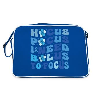 Hocus Pokus I Need Insulin To Focus - Diabetes - Retro Bag - blue/white - Back