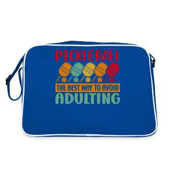Pickleball - La meilleure façon d’éviter l’âge adulte - Sac Retro - bleu/blanc - Dos