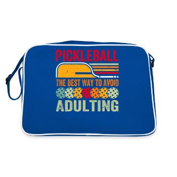 Pickleball - La meilleure façon d’éviter l’âge adulte - Sac Retro - bleu/blanc - Dos