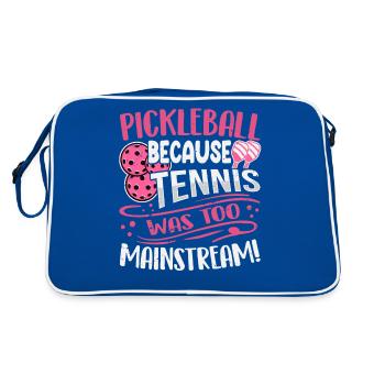 Pickleball Because Tennis Was Too Mainstream - Retro Bag - blue/white - Back