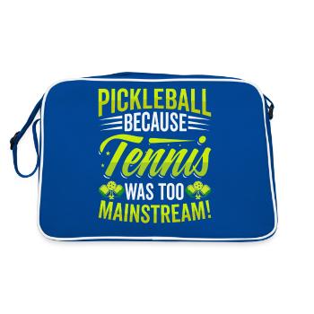 Pickleball Because Tennis Was Too Mainstream - Retro Bag - blue/white - Back