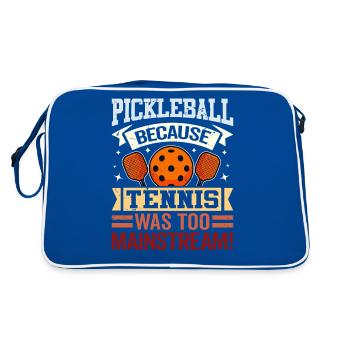 Pickleball Because Tennis Was Too Mainstream - Retro Bag - blue/white - Back