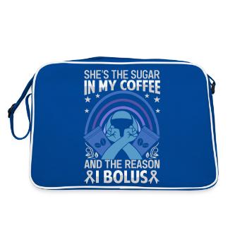 She's The Sugar In My Coffee - Retro Bag - blue/white - Back