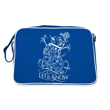 Calligraphie bonhomme de neige - Sac Retro - bleu/blanc - Dos