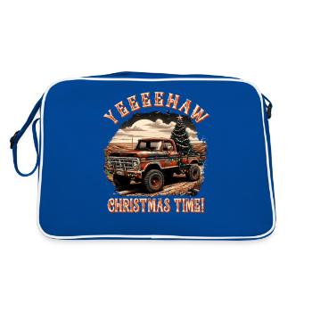 Yeehaw It's Christmas Time – Pick-up truck - Retro Bag - blue/white - Back