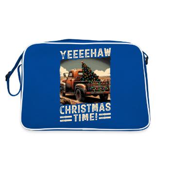 Yeehaw It's Christmas Time – Pick-up truck - Retro Bag - blue/white - Back