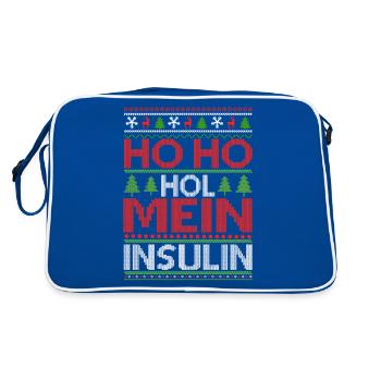 Ho Ho Get My Insulin - Pull de Noël moche - Sac Retro - bleu/blanc - Dos
