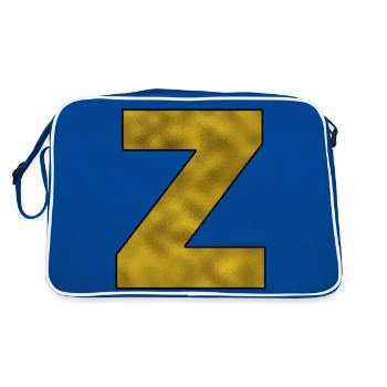 Lettre Z Or - Sac Retro - bleu/blanc - Dos