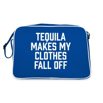 La tequila fait tomber mes vêtements du jeu de mots mexicain cool - Sac Retro - bleu/blanc - Dos