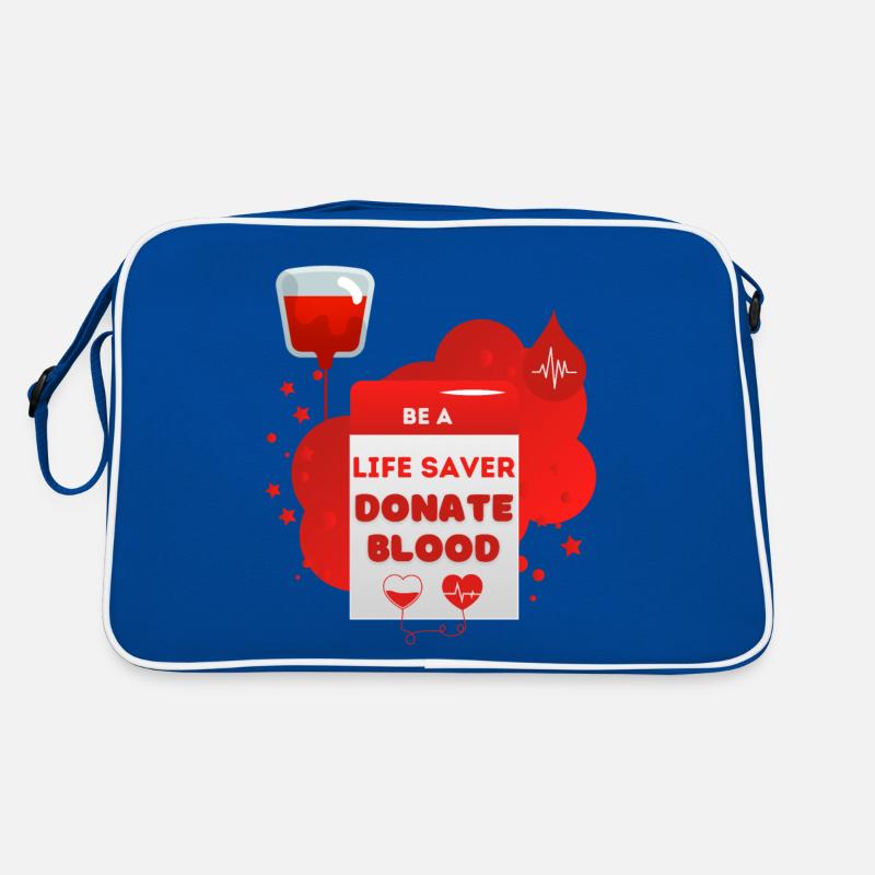 Blutspende Sei ein Lebensretter Blut spenden Retro Tasche