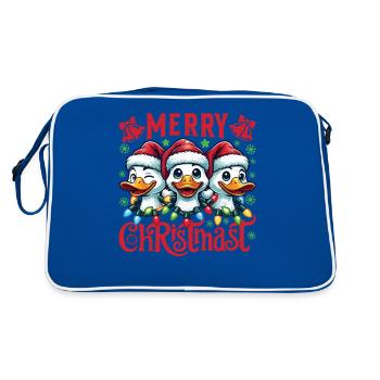 MERRY ChristMAST - Christmas Goose Holiday Dinner - Retro Bag - blue/white - Back