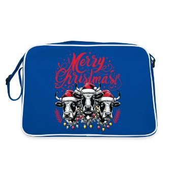 JOYEUX Noël - Rôti de bœuf de Noël - Sac Retro - bleu/blanc - Dos