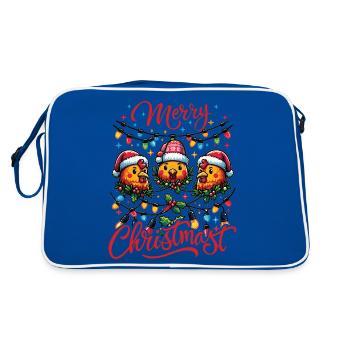 MERRY ChristMAST - Christmas Roast Food Meal - Retro Bag - blue/white - Back