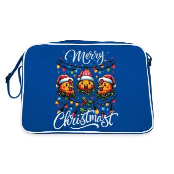 MERRY ChristMAST - Christmas Roast Food Meal - Retro Bag - blue/white - Back