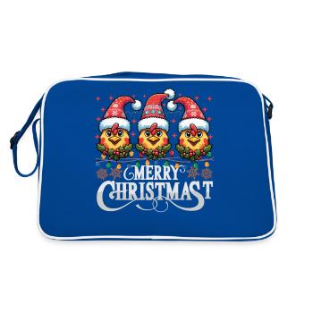 MERRY ChristMAST - Christmas Roast Food Meal - Retro Bag - blue/white - Back