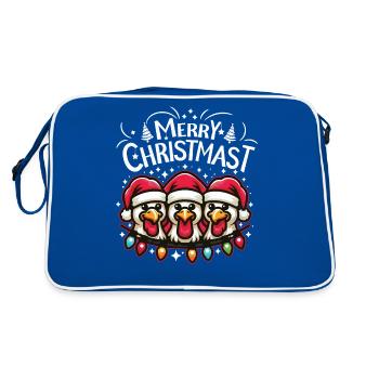 MERRY ChristMAST - Christmas Roast Food Meal - Retro Bag - blue/white - Back