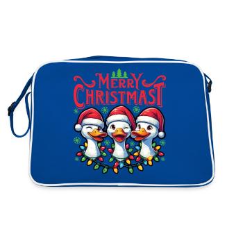 MERRY ChristMAST - Christmas Goose Holiday Dinner - Retro Bag - blue/white - Back