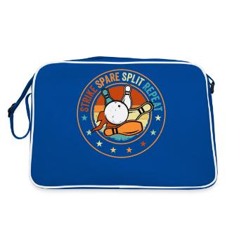 Toupie de bowling - Strike Spare Split Repeat - Sac Retro - bleu/blanc - Dos