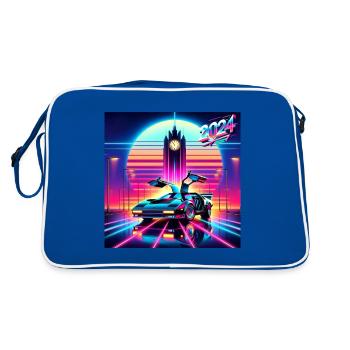 Retour vers le futur 2024 Néon fluo retrofuturiste - Sac Retro - bleu/blanc - Dos