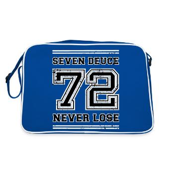 Poker - american football player-72 never lose - Sac Retro - bleu/blanc - Dos