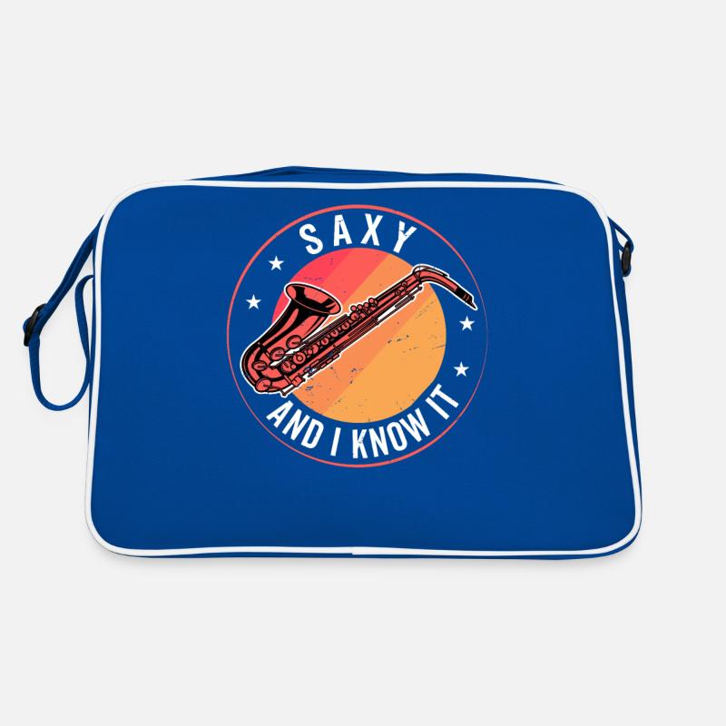 Lustiger Saxophonist - Saxy And I Know It Retro Tasche