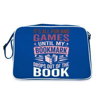 Marque-page – BOOKISH Telling Apparel - Sac Retro - bleu/blanc - Dos